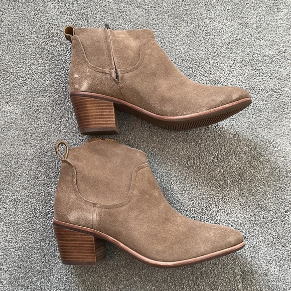 Ugg Tan Suede Zip-Up Bootie - Picture 2 of 8